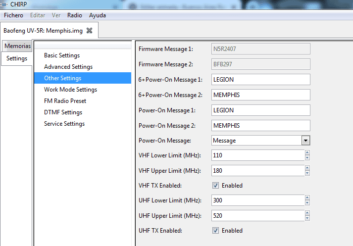 Memoria para radios BAOFENG en Buenos Aires Radio Club.