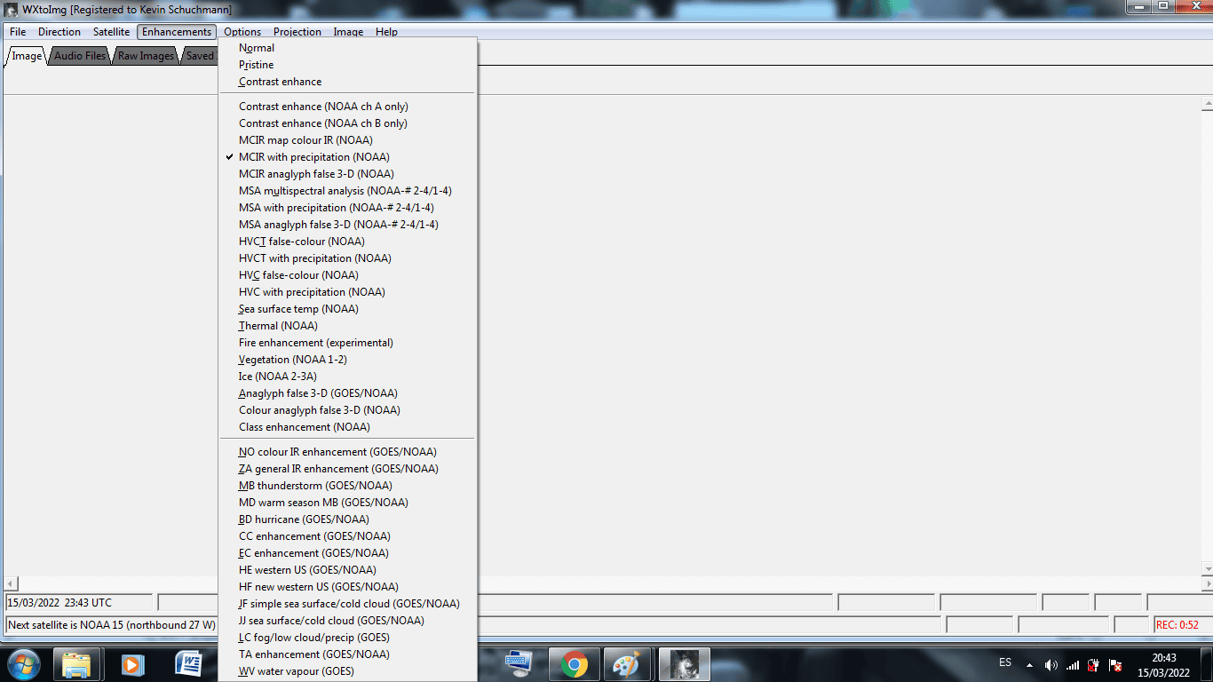 Imagen del Radio Club Buenos Aires configurando Virtual Cable y WXtoimg para satélites NOAA.
