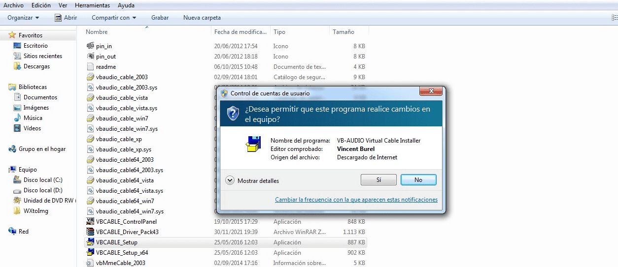 Configuración de Virtual Cable y WXtoimg para recepción automática de imágenes satelitales NOAA.